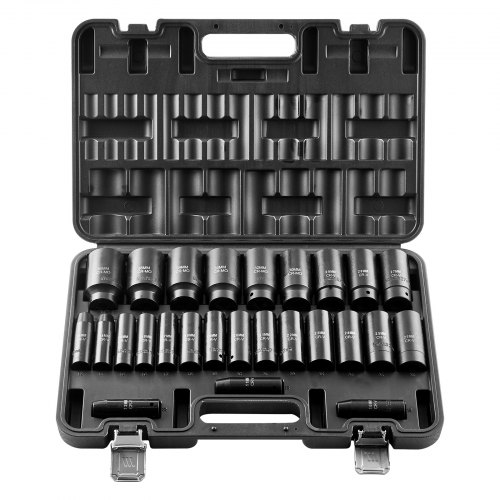 ProFix 10-Piece 1/2 in Drive Impact Socket Set, 10–24 mm