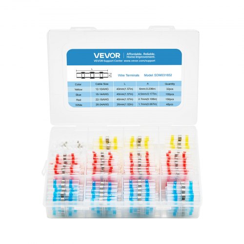 ProFix Insulated Butt Connector Assortment, 400 Pieces